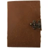 Handmade Leather Journal with Embossed Butterfly Fairy on the Cover